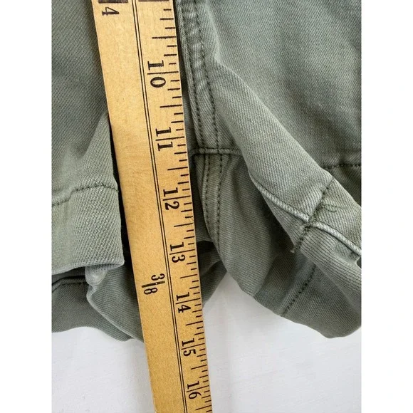 Paige Cargo Shorts Womens 30 Olive Green High Rise Utility Twill Summer Festival - Picture 7 of 9